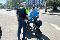 Полицейские Северного округа   проводят рейды по профилактике детского дорожно-транспортного травматизма среди пользователей двухколесного транспорта 